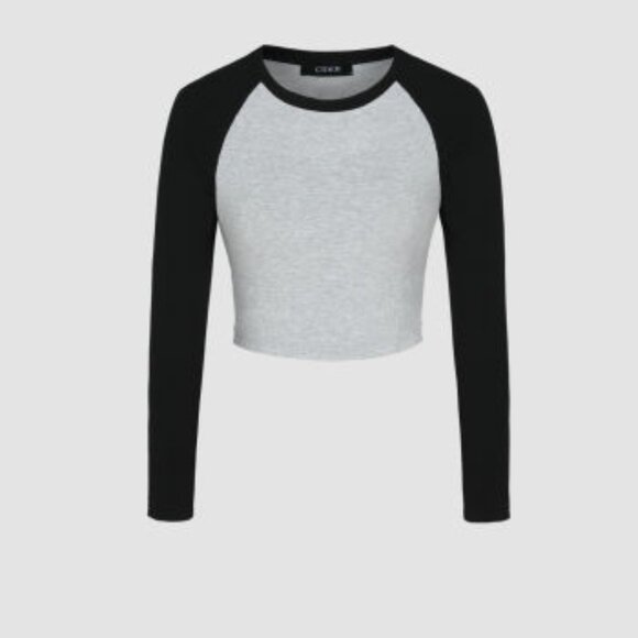 Cider Jersey Raglan Sleeve Crop Tee - Picture 2 of 2